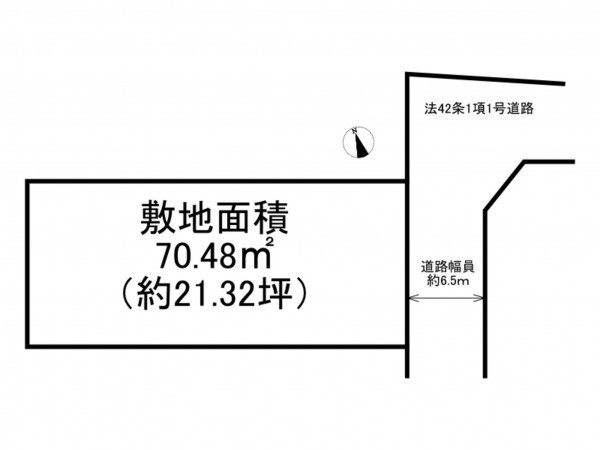 京田辺市大住、土地の間取り画像です