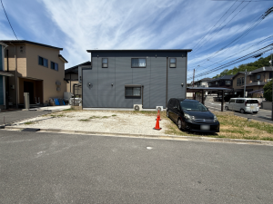 京田辺市薪、土地の前面道路を含む現地写真画像です