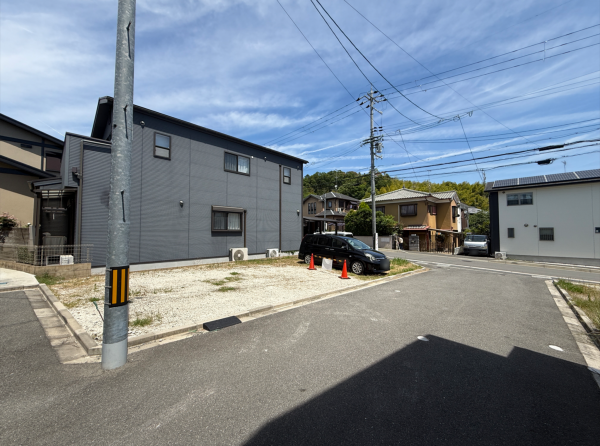 京田辺市薪、土地の前面道路を含む現地写真画像です
