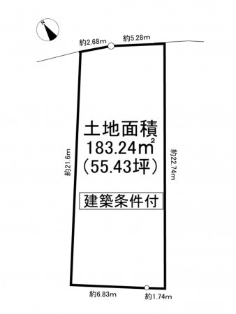 枚方市津田南町、土地の間取り画像です
