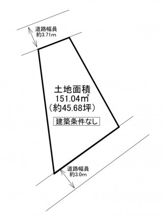 京田辺市大住、土地の間取り画像です