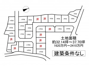 枚方市長尾東町、土地の間取り画像です