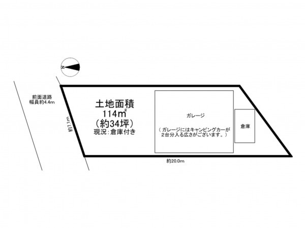 枚方市杉、土地の間取り画像です