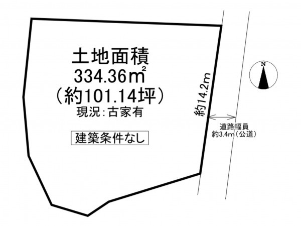 交野市森南、土地の間取り画像です