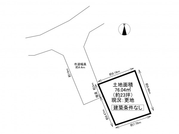 交野市幾野、土地の間取り画像です