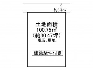 交野市星田、土地の間取り画像です