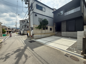 交野市私部、新築一戸建ての外観画像です
