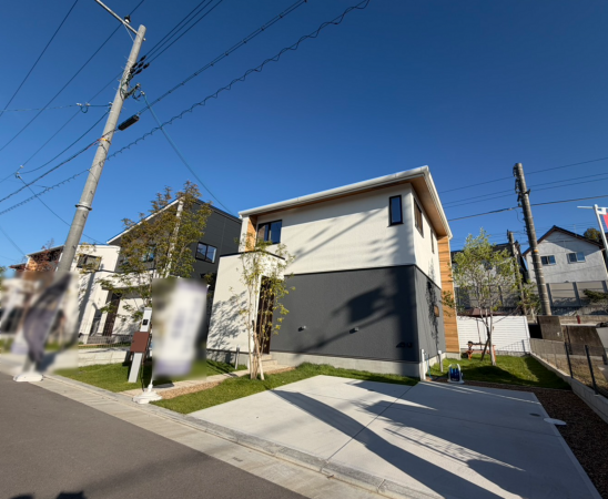 交野市森北、新築一戸建ての外観画像です