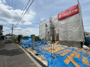 交野市郡津、新築一戸建ての外観画像です