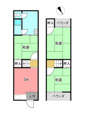 交野市寺、中古一戸建ての間取り画像です