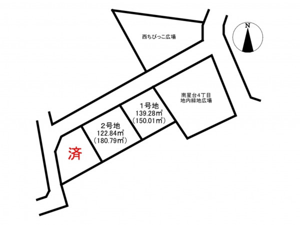 交野市南星台、土地の間取り画像です