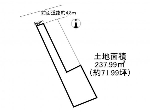 交野市東倉治、土地の間取り画像です