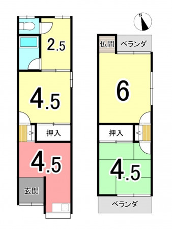 交野市倉治、中古一戸建ての間取り画像です