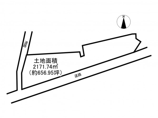 京田辺市大住、土地の間取り画像です