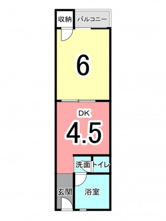 交野市星田、中古マンションの間取り画像です