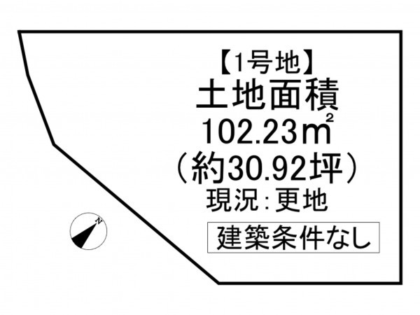 交野市私市、土地の間取り画像です
