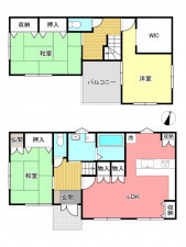 枚方市野村中町、中古一戸建ての間取り画像です