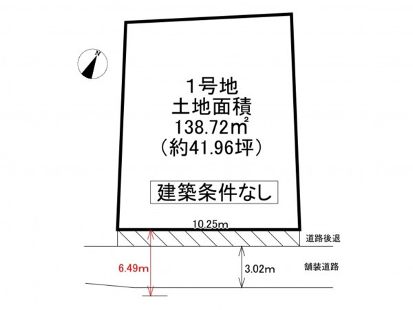京田辺市大住、土地の間取り画像です