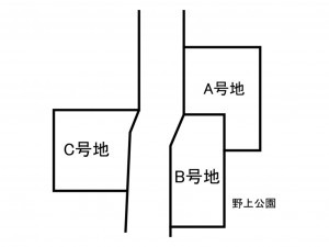 京田辺市大住、土地の間取り画像です