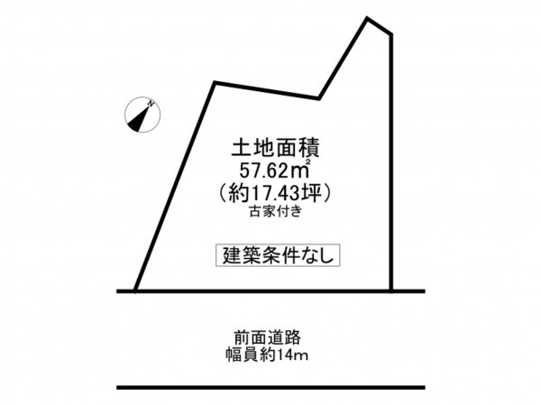 交野市私部、土地の間取り画像です
