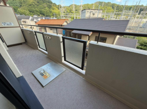 交野市東倉治、中古マンションのバルコニー画像です
