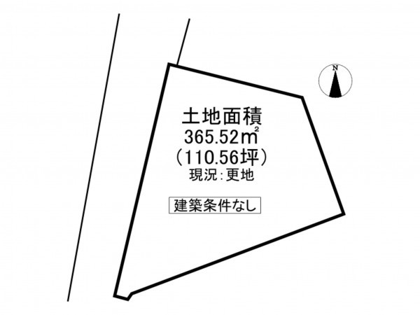 交野市妙見坂、土地の間取り画像です