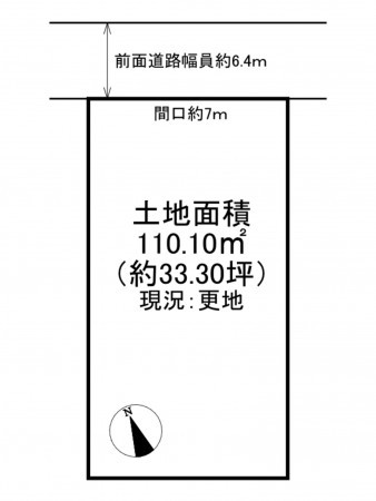 京田辺市薪、土地の間取り画像です