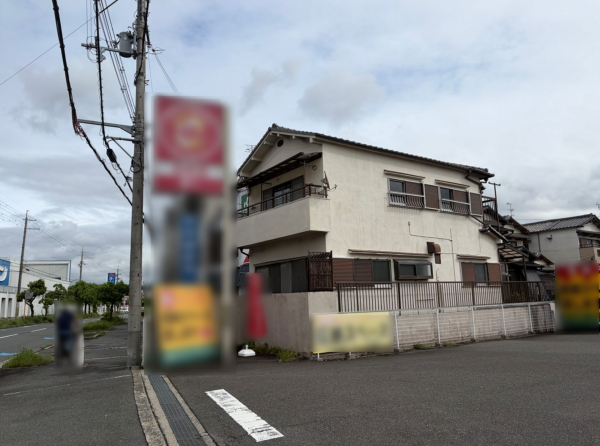 枚方市野村中町、土地の前面道路を含む現地写真画像です
