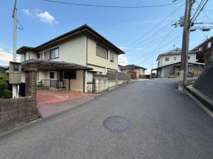 京田辺市薪、土地の前面道路を含む現地写真画像です
