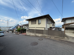 京田辺市薪、土地の前面道路を含む現地写真画像です
