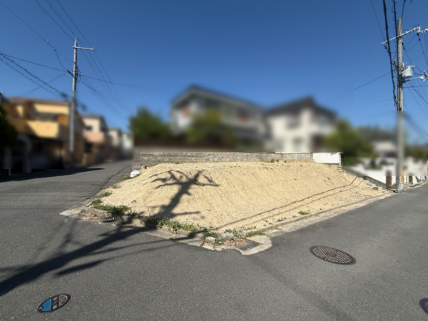 枚方市杉山手、土地の前面道路を含む現地写真画像です