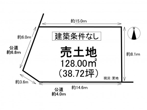 枚方市杉山手、土地の間取り画像です