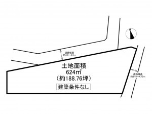 枚方市藤阪北町、土地の間取り画像です