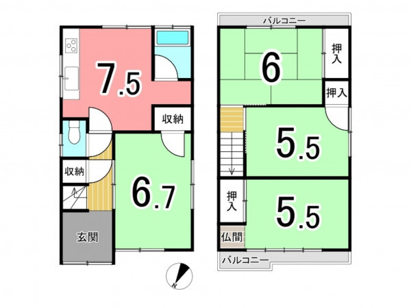 枚方市大峰元町、土地の間取り画像です