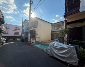 枚方市長尾家具町、土地の前面道路を含む現地写真画像です