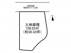 枚方市長尾元町、土地の間取り画像です