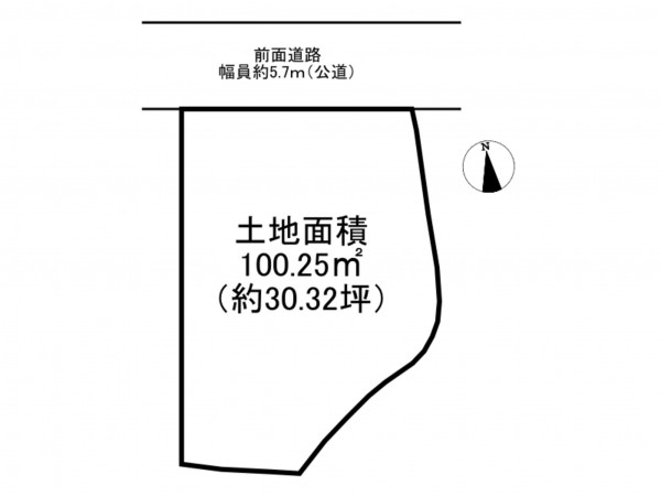 枚方市長尾元町、土地の間取り画像です
