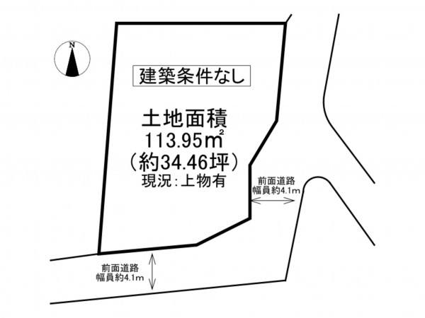 交野市幾野、土地の間取り画像です