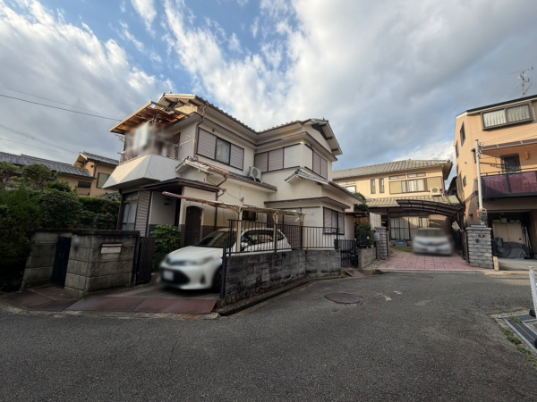 交野市幾野、土地の前面道路を含む現地写真画像です