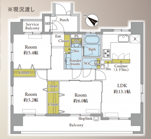福岡市中央区清川、中古マンションの間取り画像です