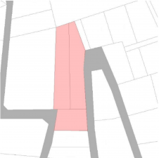 福岡市中央区輝国、土地の地図画像です