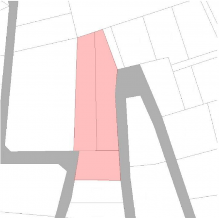 福岡市中央区輝国、土地の地図画像です