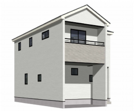 福岡市中央区笹丘、新築一戸建ての外観画像です