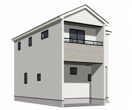 福岡市中央区笹丘、新築一戸建ての外観画像です