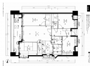 福岡市中央区赤坂、中古マンションの間取り画像です