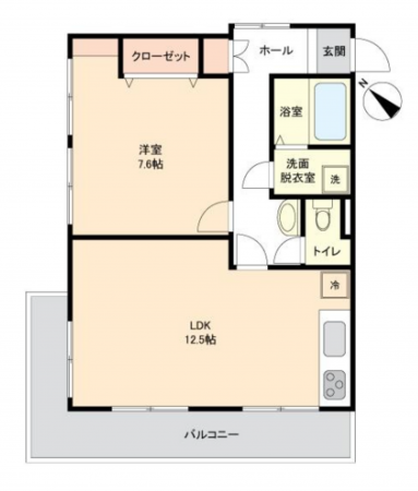 福岡市中央区鳥飼、中古マンションの間取り画像です
