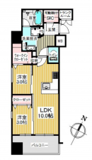 福岡市中央区高砂、中古マンションの間取り画像です