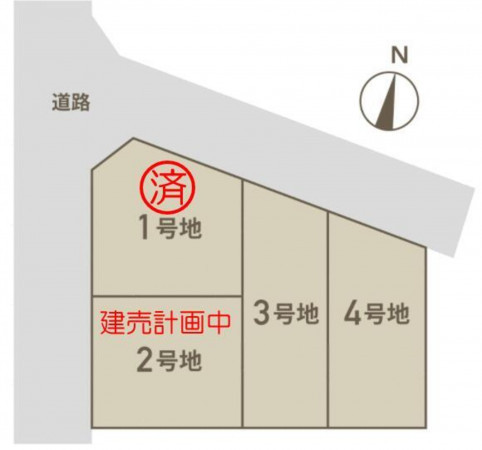 福岡市中央区平和、土地の間取り画像です