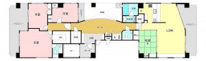 福岡市中央区梅光園、中古マンションの間取り画像です