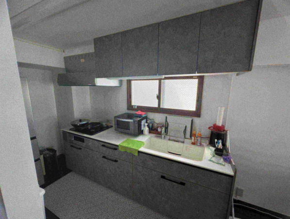 福岡市中央区唐人町、中古マンションのキッチン画像です